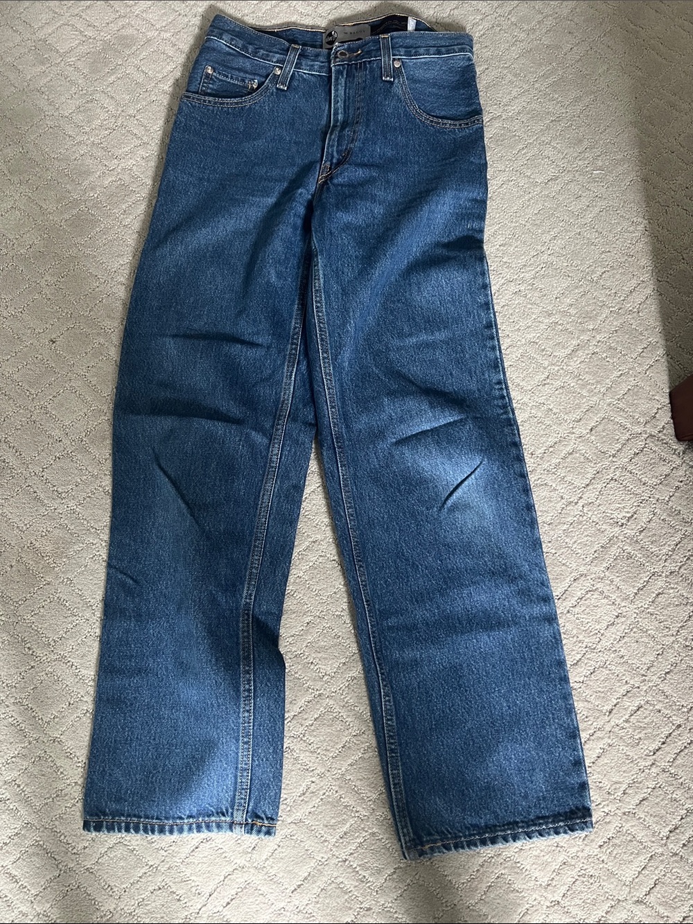 Levi's Relaxed Straight Jeans in Dark Blue Denim “silver tab”